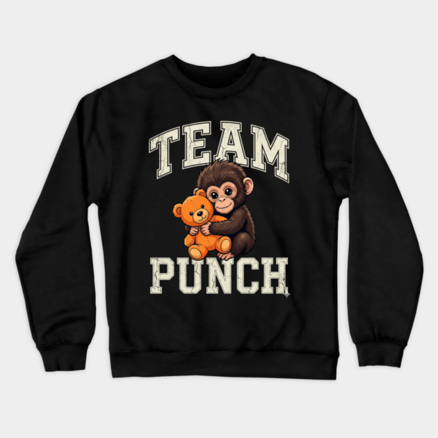Team Punch Baby Monkey Teddy Bear Boxer Athlete Crewneck Sweatshirt by ArtistTee ⭐⭐⭐⭐⭐