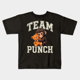 Team Punch Baby Monkey Teddy Bear Boxer Athlete Kids T-Shirt