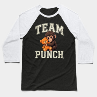 Team Punch Baby Monkey Teddy Bear Boxer Athlete Baseball T-Shirt