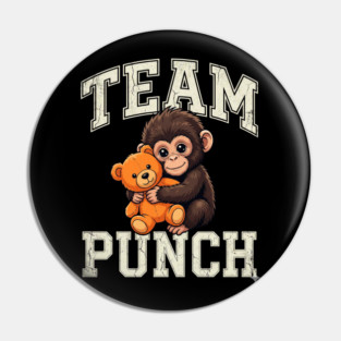Team Punch Baby Monkey Teddy Bear Boxer Athlete Pin