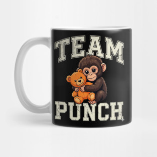 Team Punch Baby Monkey Teddy Bear Boxer Athlete Mug