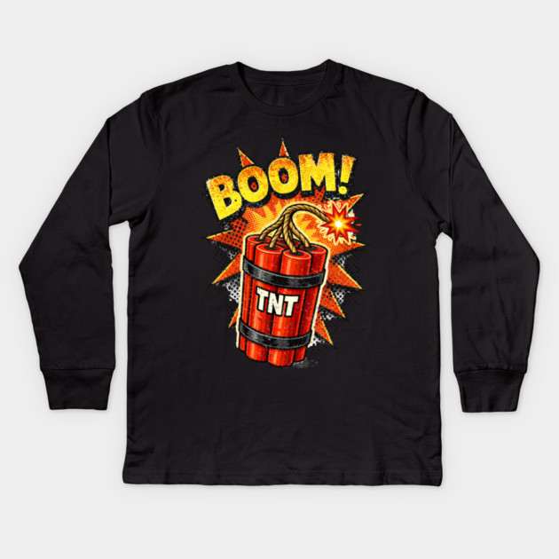 Boom Kids Long Sleeve T-Shirt by CrazyGirl