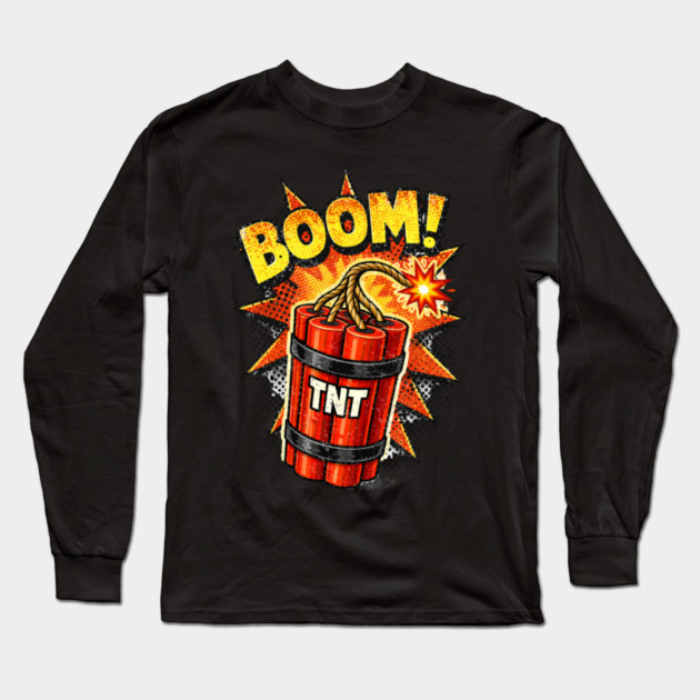 Boom Long Sleeve T-Shirt by CrazyGirl