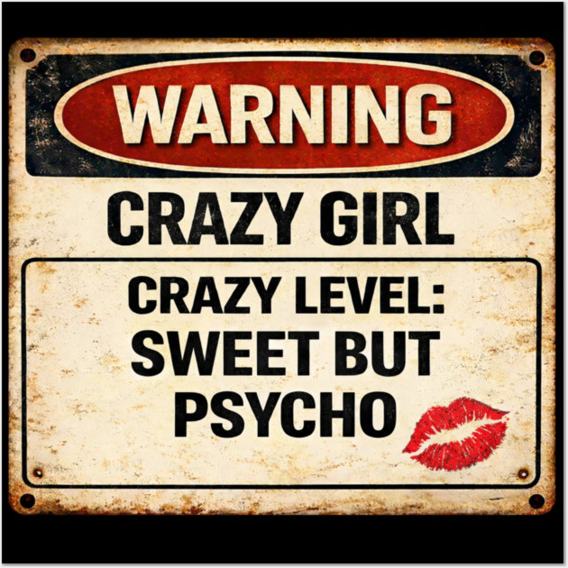 Sweet But Psycho Wall Art by CrazyGirl
