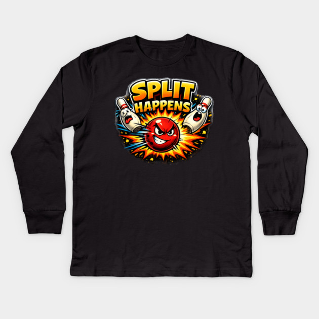 Split Happends Kids Long Sleeve T-Shirt by CrazyGirl