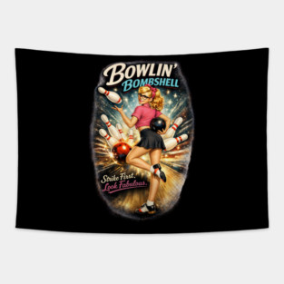Bowling Bombshell Tapestry