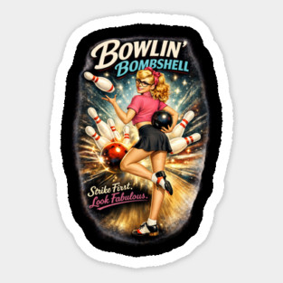 Bowling Bombshell Sticker