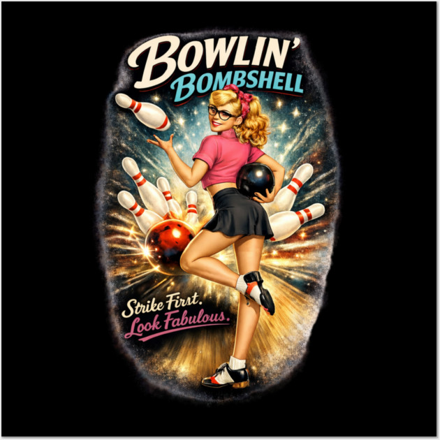 Bowling Bombshell Wall Art by CrazyGirl