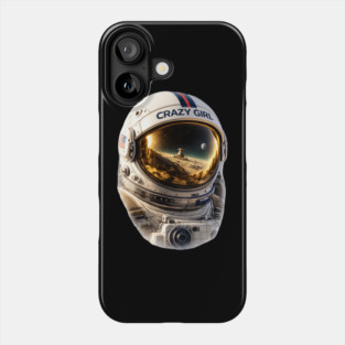 Crazy Girl Astronaut Phone Case