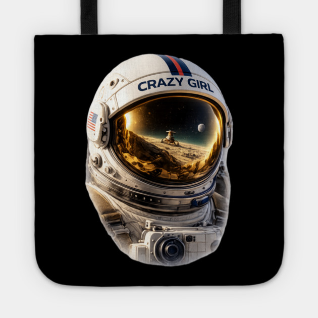 Crazy Girl Astronaut Tote by CrazyGirl