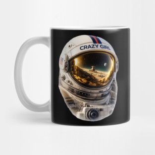Crazy Girl Astronaut Mug