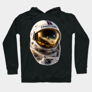 Crazy Girl Astronaut Hoodie