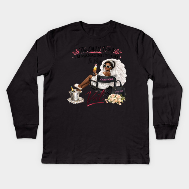 Veil Kids Long Sleeve T-Shirt by CrazyGirl