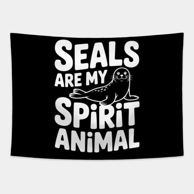 Seals are my Spirit Animal Tapestry by Frank Ring