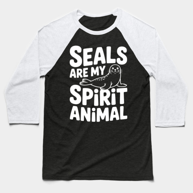 Seals are my Spirit Animal Baseball T-Shirt by Frank Ring