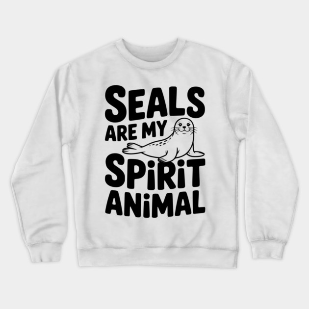 Seals are my Spirit Animal Crewneck Sweatshirt by Frank Ring