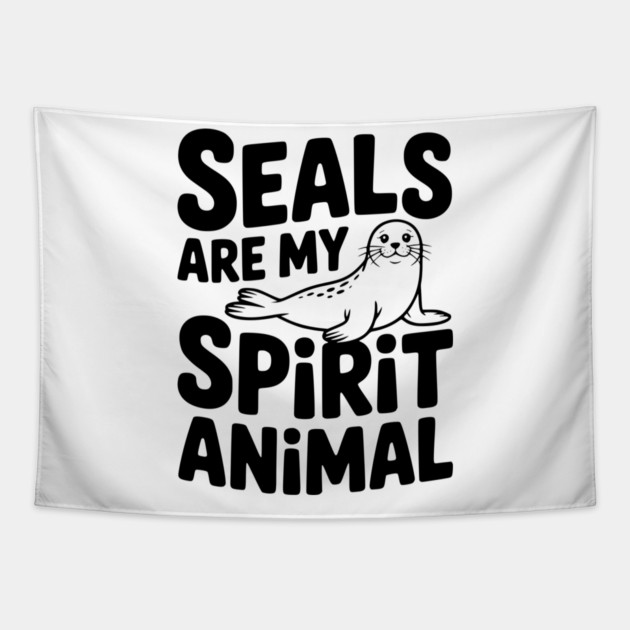 Seals are my Spirit Animal Tapestry by Frank Ring