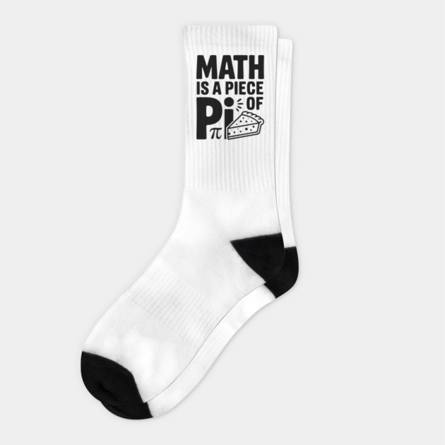 Math is a Piece of Pi Socks by Frank Ring