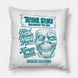 Enchanted Tiki Bar Anaheim California Kungaloosh Sketch Works Series Pillow