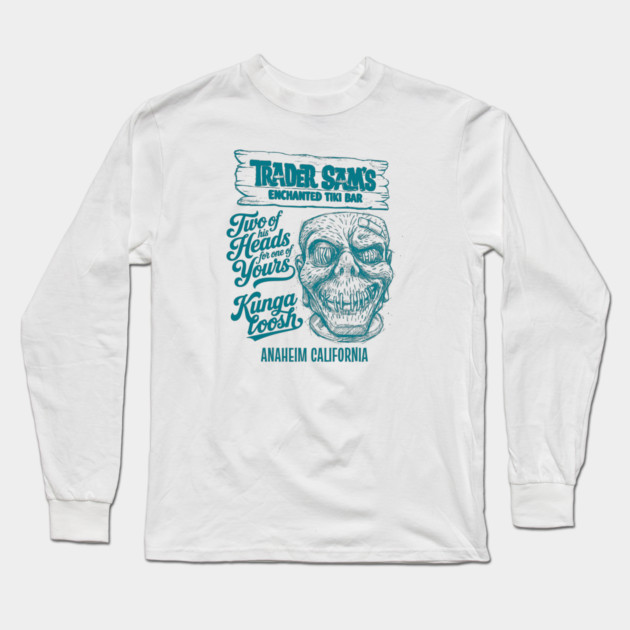 Enchanted Tiki Bar Anaheim California Kungaloosh Sketch Works Series Long Sleeve T-Shirt by Joaddo