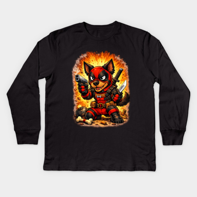 Super Schnauzer Kids Long Sleeve T-Shirt by CrazyGirl