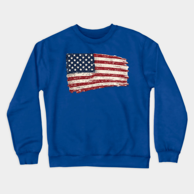 Old Glory Crewneck Sweatshirt by CrazyGirl