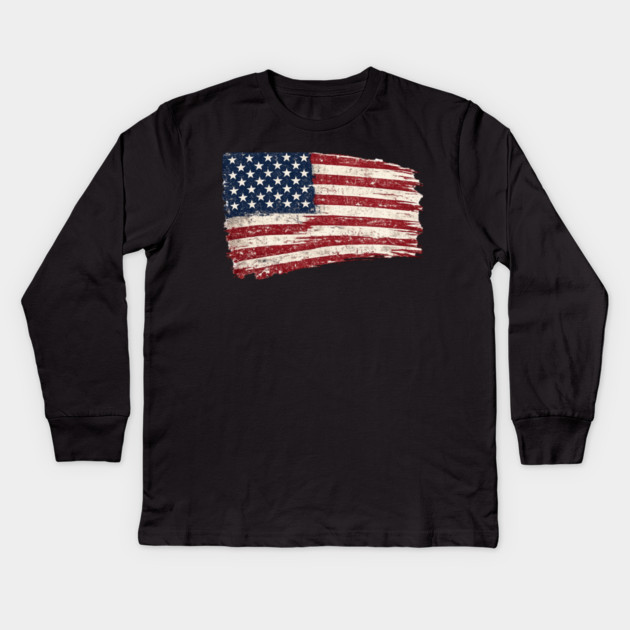 Old Glory Kids Long Sleeve T-Shirt by CrazyGirl