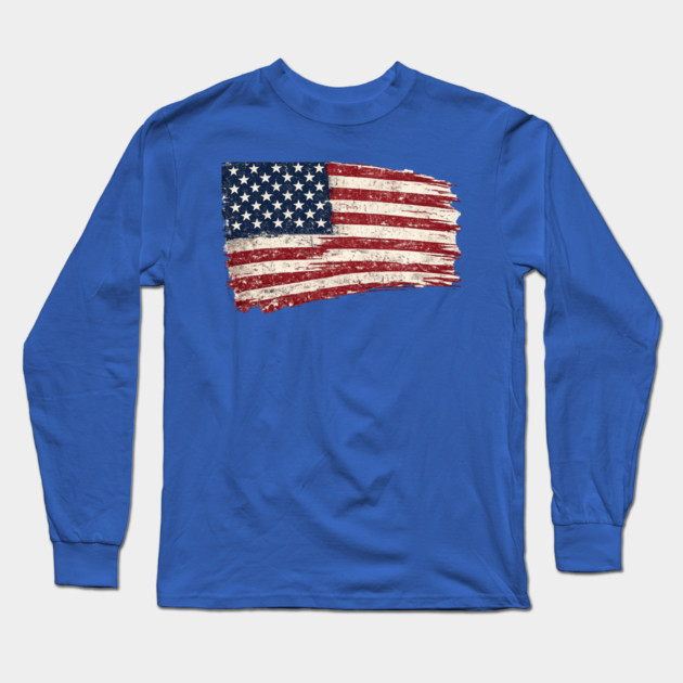 Old Glory Long Sleeve T-Shirt by CrazyGirl