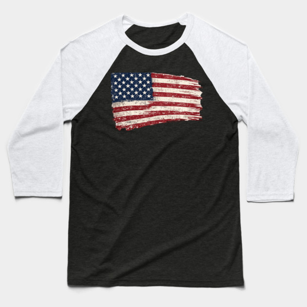 Old Glory Baseball T-Shirt by CrazyGirl