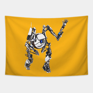 Portal 2 Atlas Waving Hello Tapestry