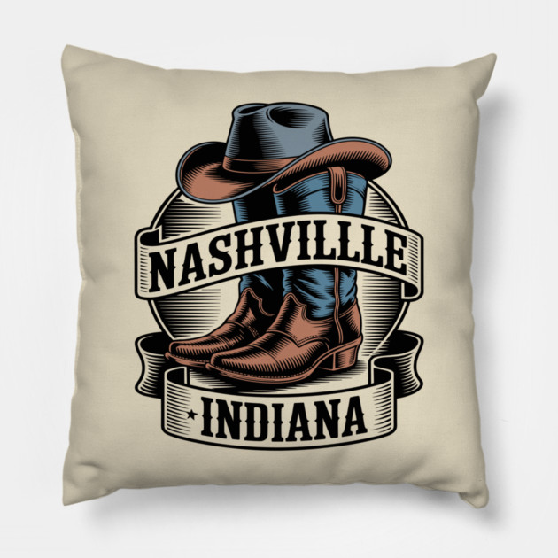 Nashville Indiana Pillow by JessArty