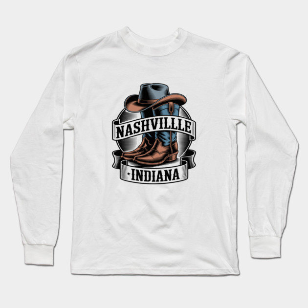 Nashville Indiana Long Sleeve T-Shirt by JessArty