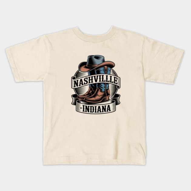 Nashville Indiana Kids T-Shirt by JessArty