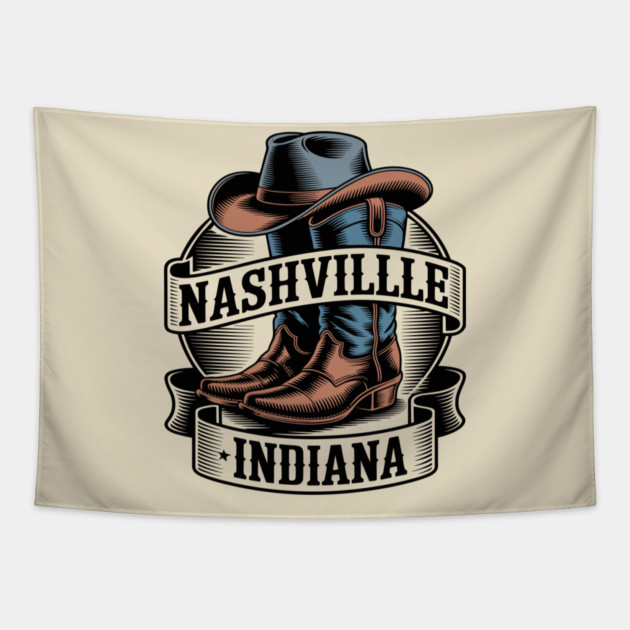 Nashville Indiana Tapestry by JessArty