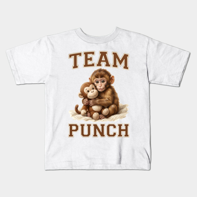 Team Punch Cute Monkey Varsity Design Kids T-Shirt by creative
