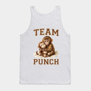 Team Punch Cute Monkey Varsity Design Tank Top
