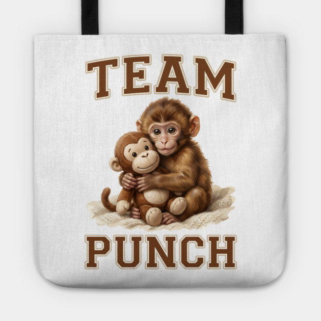 Team Punch Cute Monkey Varsity Design Tote by creative