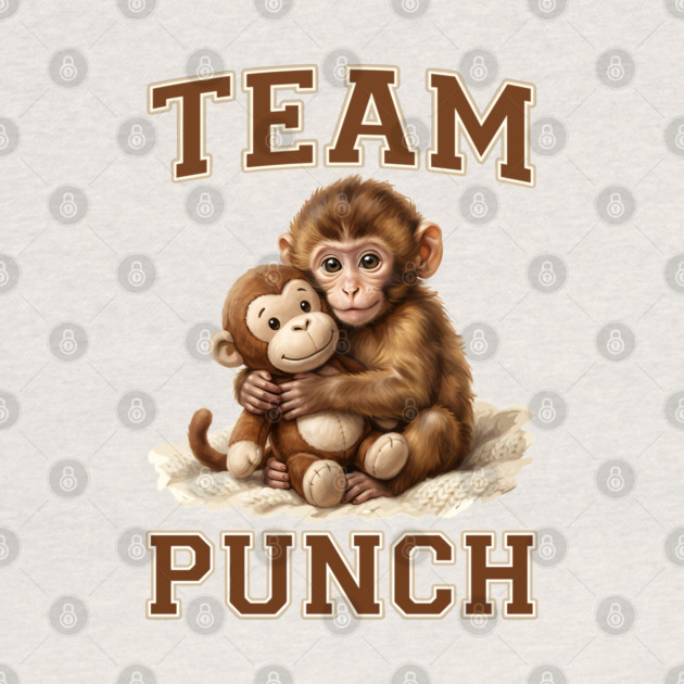Team Punch Cute Monkey Varsity Design by creative