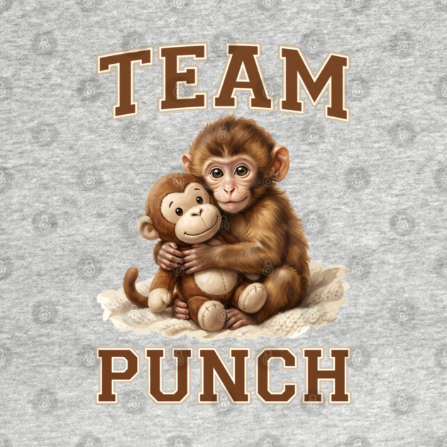 Team Punch Cute Monkey Varsity Design by creative