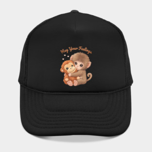 Hug Your Feelings Cute Baby Monkey Hat