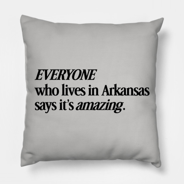 Locals Love Arkansas Pillow by rt-shirts