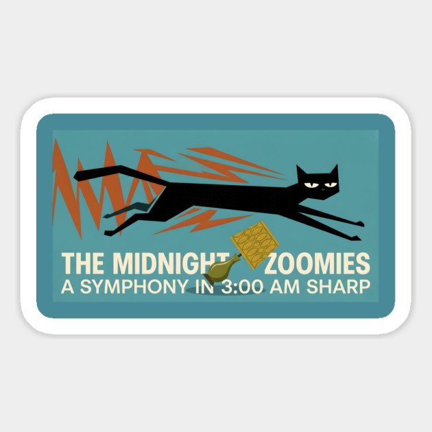 MIDNIGHT ZOOMIES Magnet by Cataura