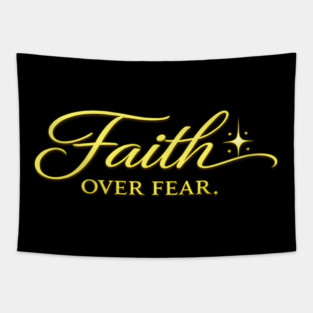 Faith over Fear Christian Gift Tapestry
