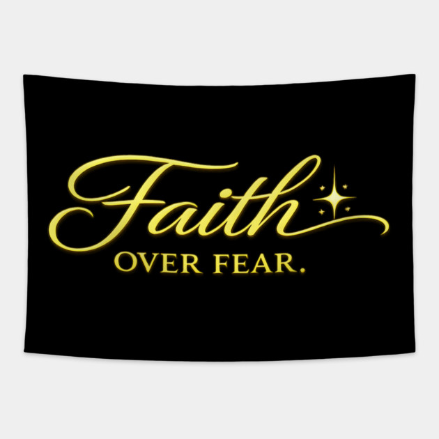 Faith over Fear Christian Gift Tapestry by Francisca's Store