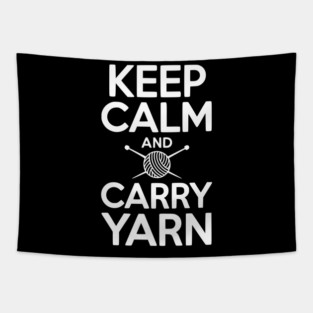 Keep Calm and Carry Yarn Tapestry