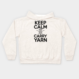 Keep Calm and Carry Yarn Kids Hoodie