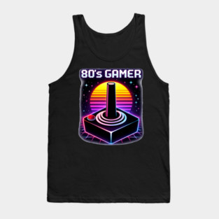 80’s Gamer Joystick – Retro Neon Arcade Controller Shirt Tank Top