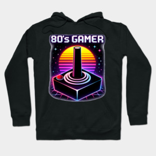 80’s Gamer Joystick – Retro Neon Arcade Controller Shirt Hoodie