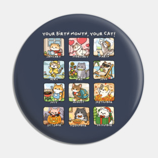 Find Your Birth Cat Pin