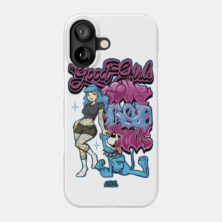 Good Girls Love Bad Dogs - 90s Skate Cartoon Streetwear Graphic Phone Case